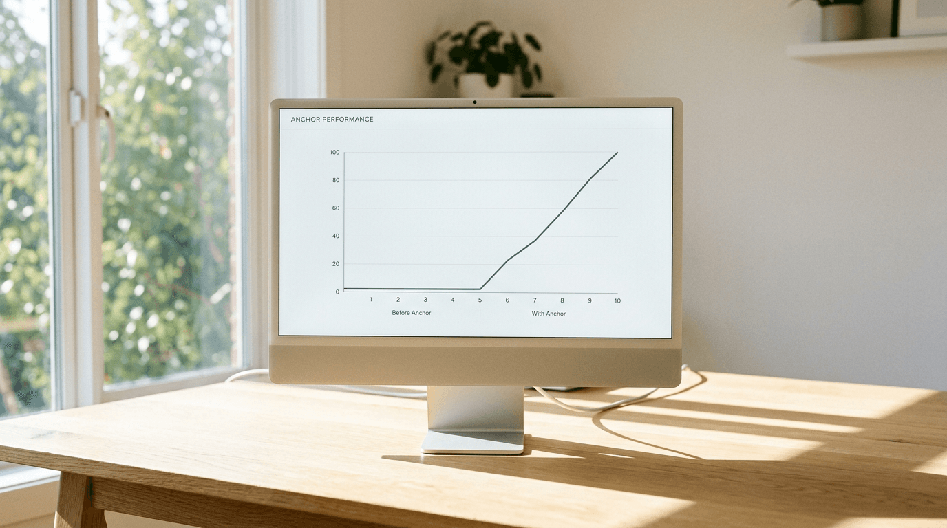 Analytics dashboard showing site growth metrics